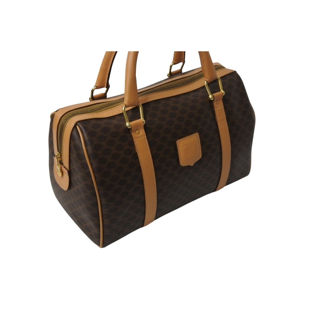CELINE Boston Bag Macadam Beige Tan Brown Leather - Picture 5 of 10
